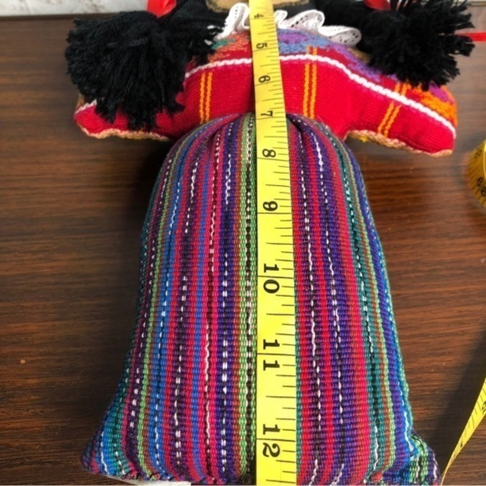 Handmade Guatemala 12” woven artisan doll Mayan - Picture 11 of 12
